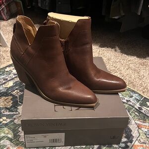 Crown Vintage Chestnut Leather Booties